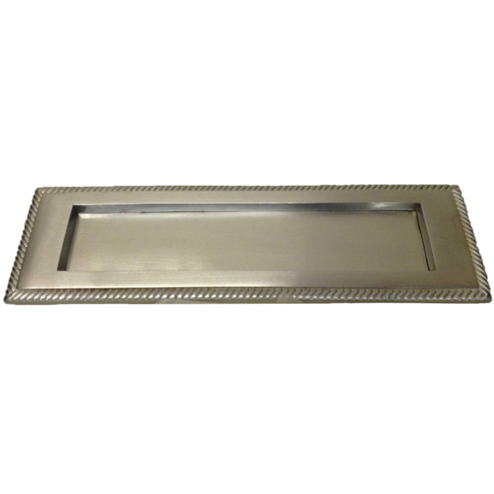 Golden Grace Georgian Design Brushed Chrome Finish Letter Plate 10 x 3 inch Image