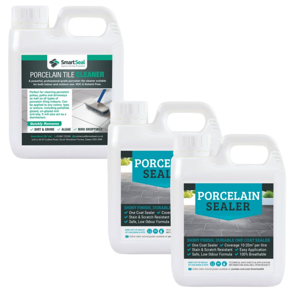 SmartSeal Porcelain Tile Cleaner and Sealer 1L 3 Pack Image 1