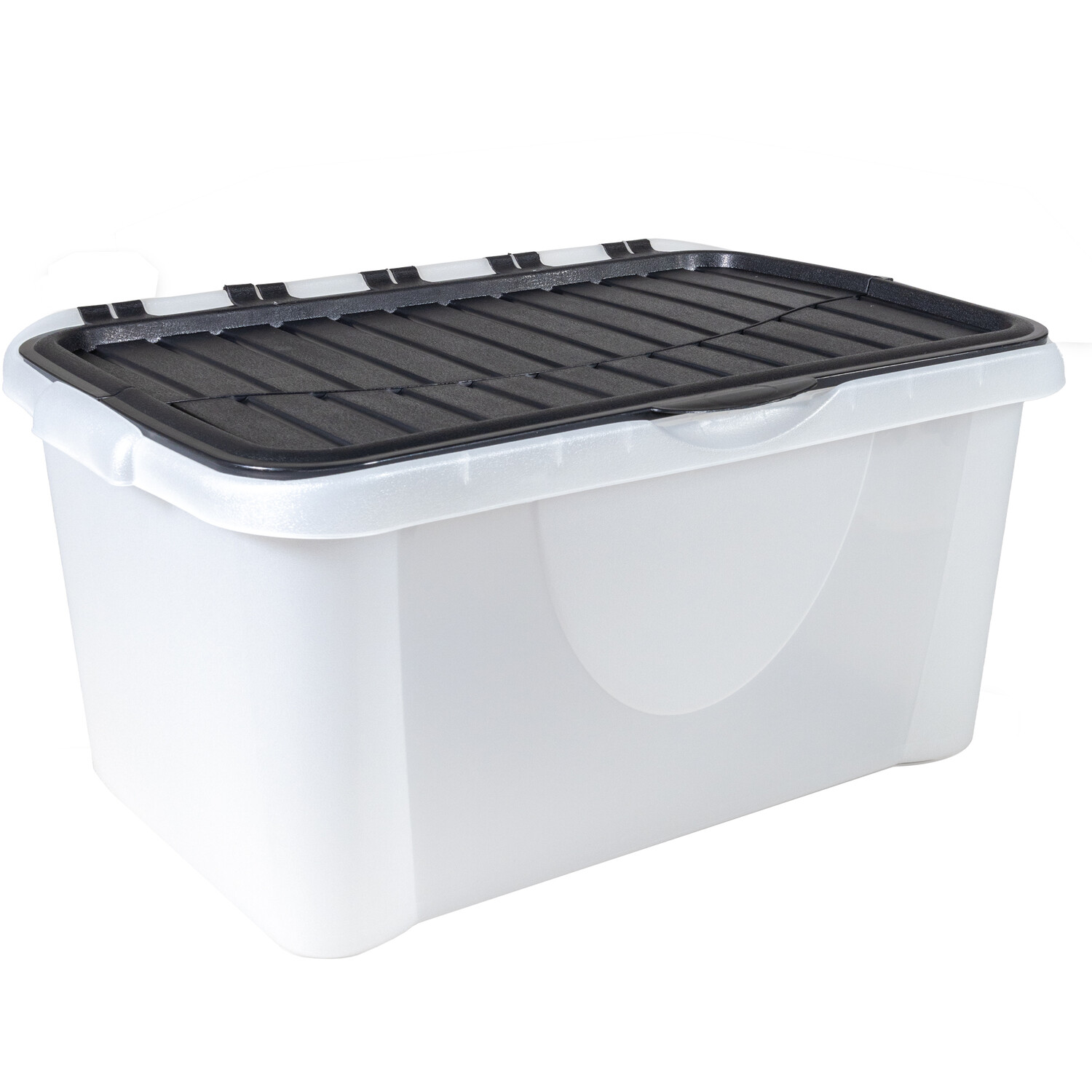 40L Clear Storage Box with Flip Lid Image 1