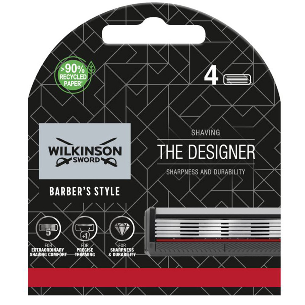 Wilkinson Sword Barbers Style The Designer Refills 4 Pack Image