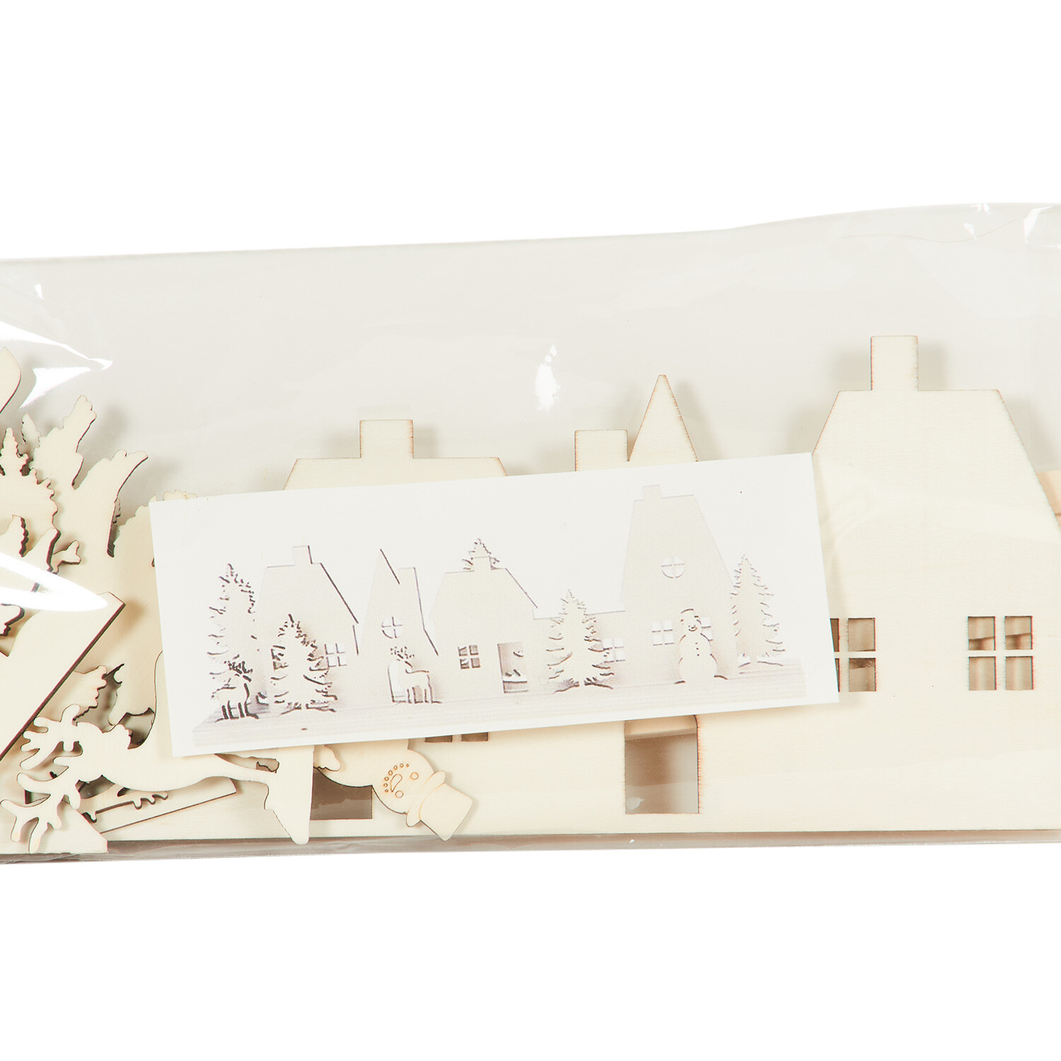 Wooden Layered Village Scene - Wood Image 2