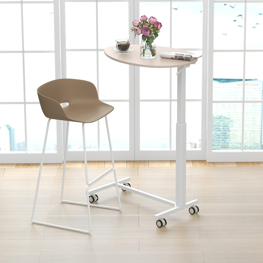 Costway Ergonomic Convertible Laptop Desk Pink Image 3