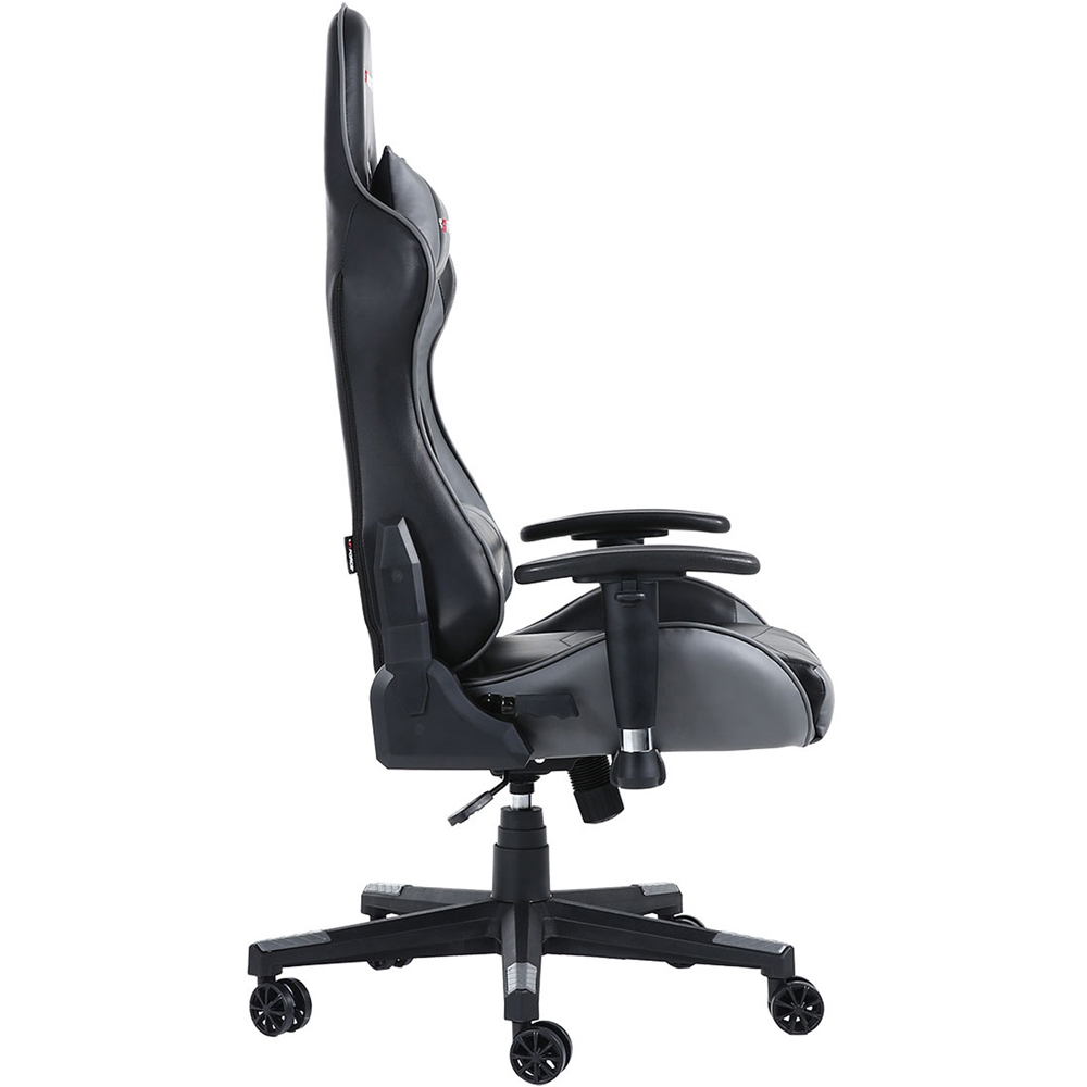 Furniture Online Pro Fx Grey Faux Leather Reclining Gaming Chair Image 5