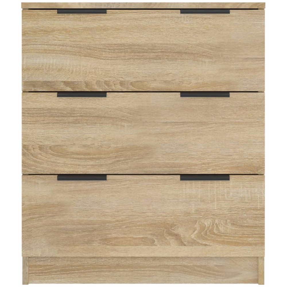 vidaXL 3 Drawer Sonoma Oak Sideboard Image 5