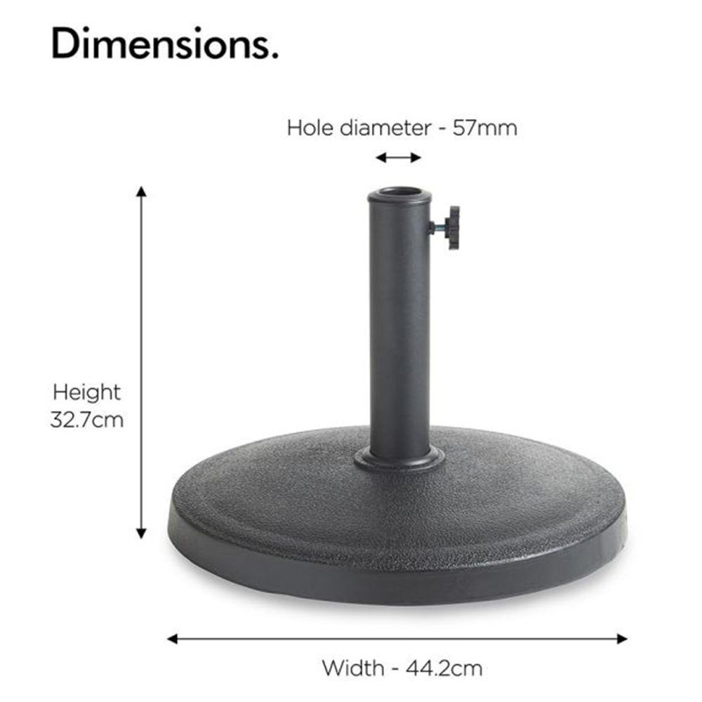 VonHaus Black Polyresin Parasol Base 12kg Image 5