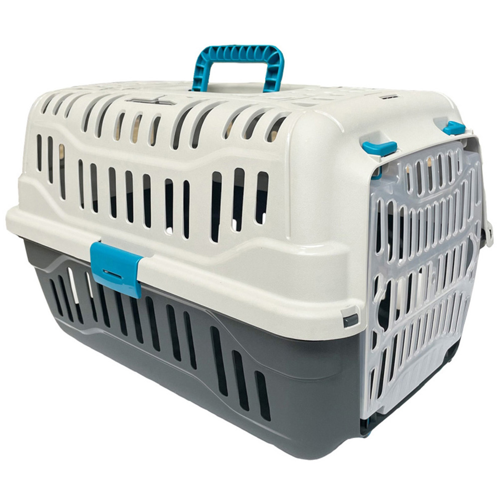 Happy Pet Spark Blue Handle Pet Carrier 48.5 x 33.5 x 31cm Image 1