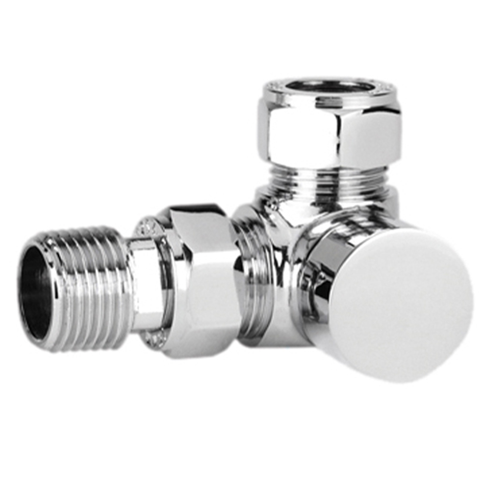 Towelrads Chrome Dual Fuel TRV and Lockshield Set 15mm x 1/2inch Image 3