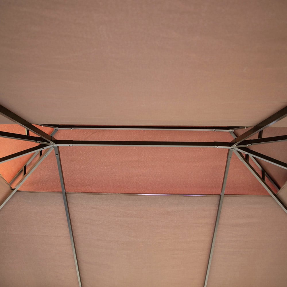 Gazebo Canopy Pavilion Patio Tent Coffee Image 4