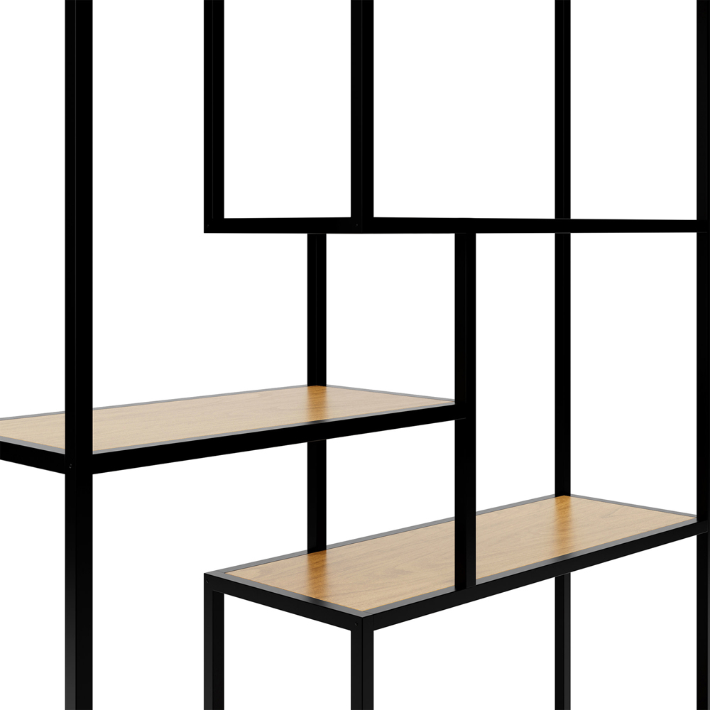 GFW Blake 4 Shelf Oak Shelving Unit Image 6