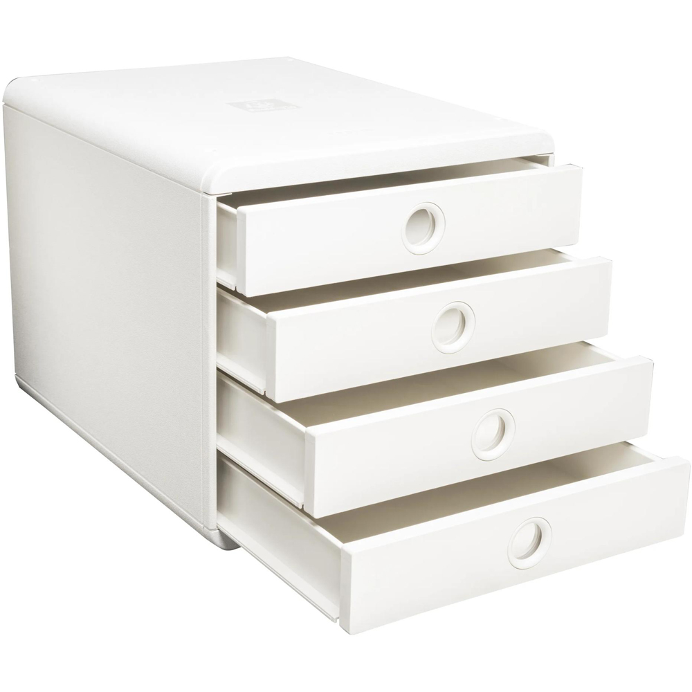 Exacompta Pop-Box Autentik 4 Drawer White Filing Unit Image 3