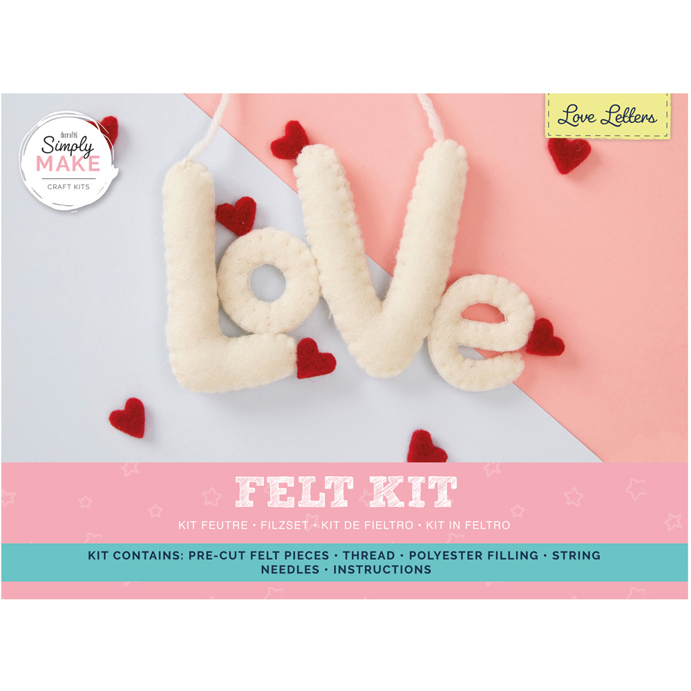 Simply Make Love with Hearts Multicolour Felt Craft Kit Image 4