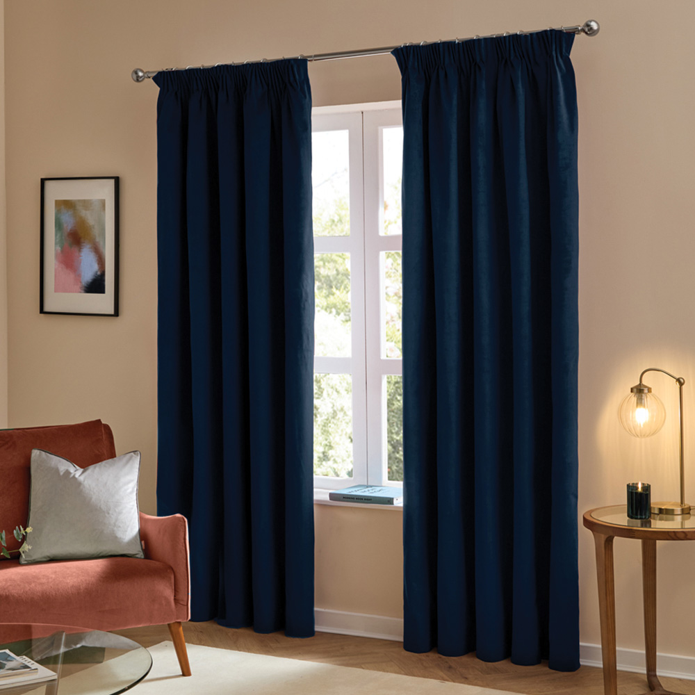 Furn The Ultimate Royal Velvet Fully Lined Pencil Pleat Curtains 229 x 183cm Image 1