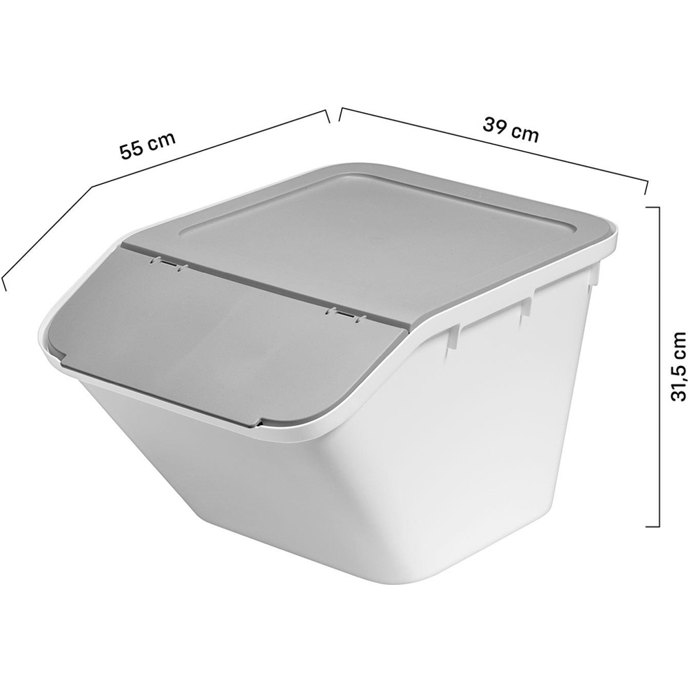 SmartStore Collect Stack-It Medium Recycling Bin with Lid 37L Image 5