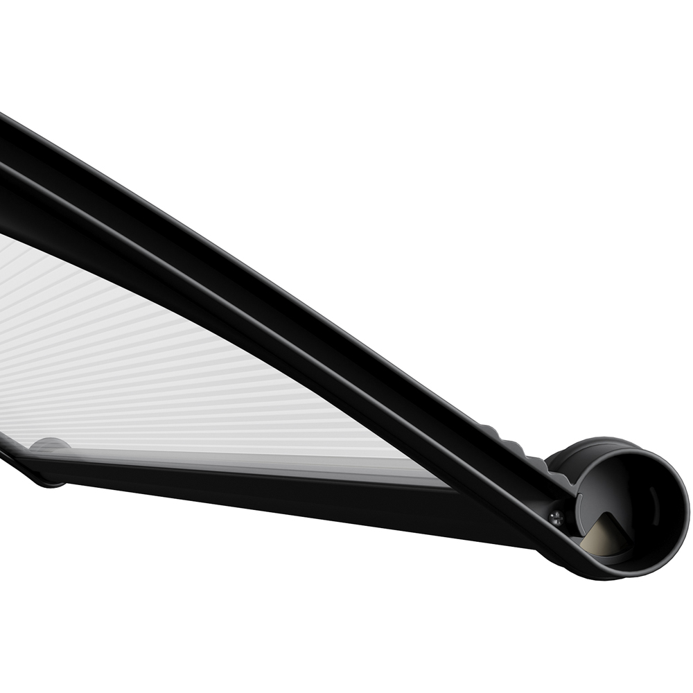 Living and Home Black Door and Window Outdoor Awning with Water Channel 1.5 x 1m Image 5