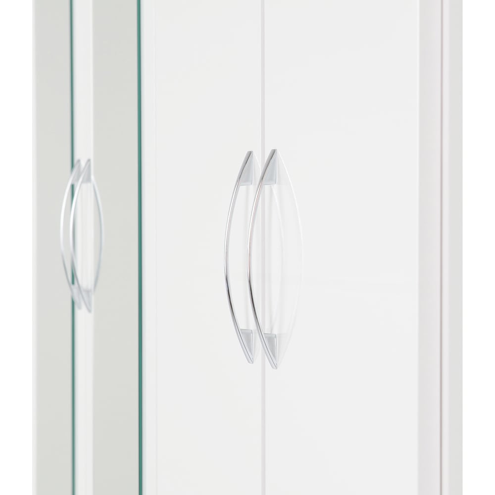 Seconique Nevada 6 Door 2 Drawer Gloss White Wardrobe Image 3