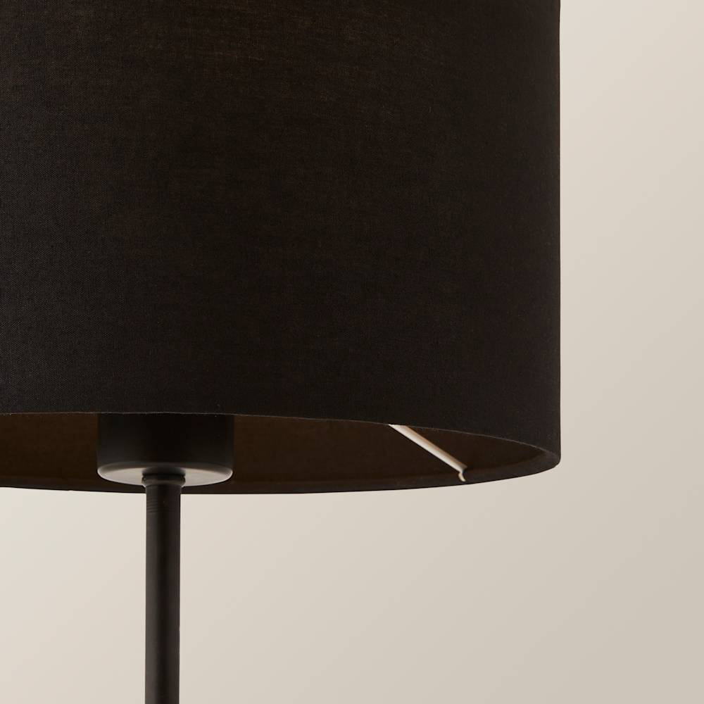ValueLights Kaiden Black Drum Shade Dome Table Lamp Image 4