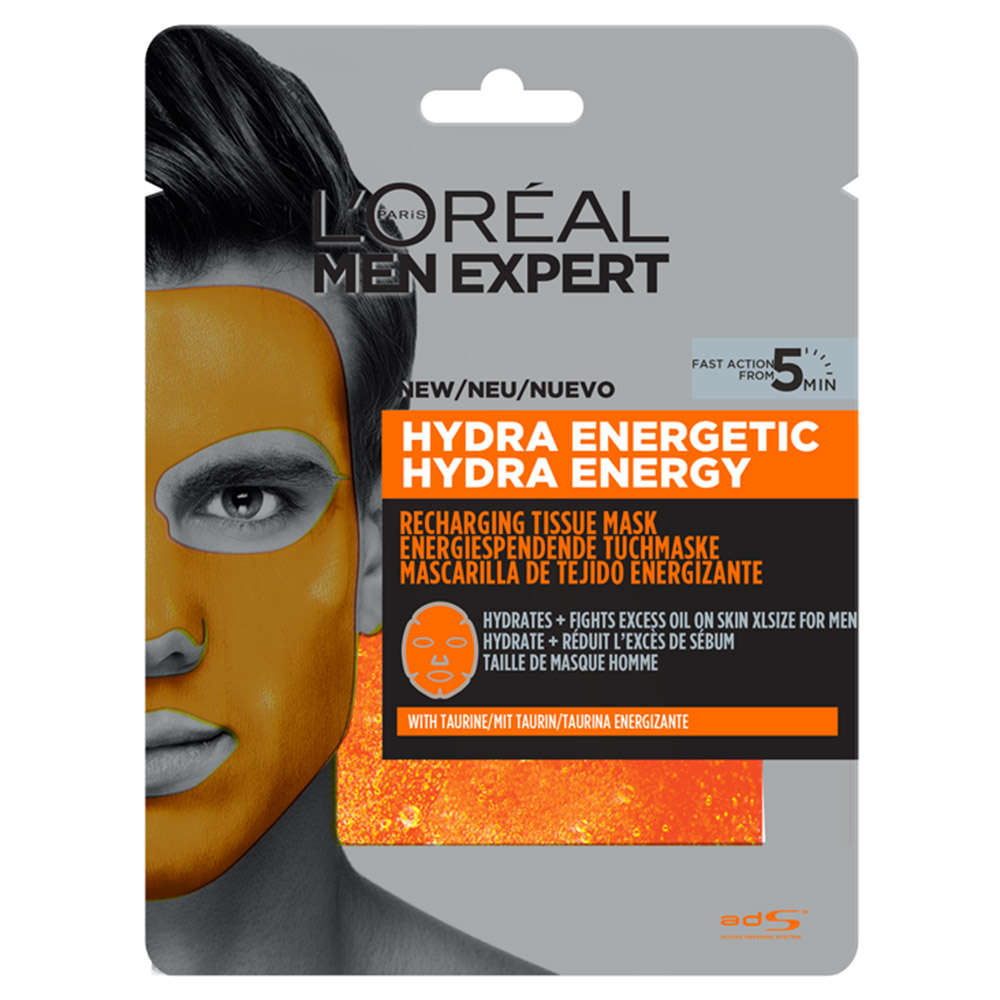 L'Oreal Paris Men Expert Hydra Energetic Tissue Mask 30g Image 1
