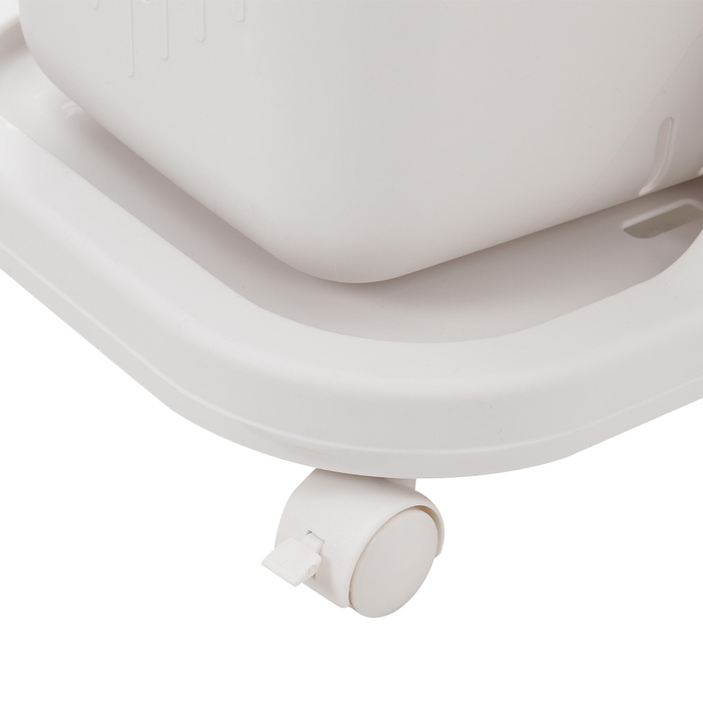 H&O Direct 4 Tier White Rolling Laundry Hamper Cart Image 3