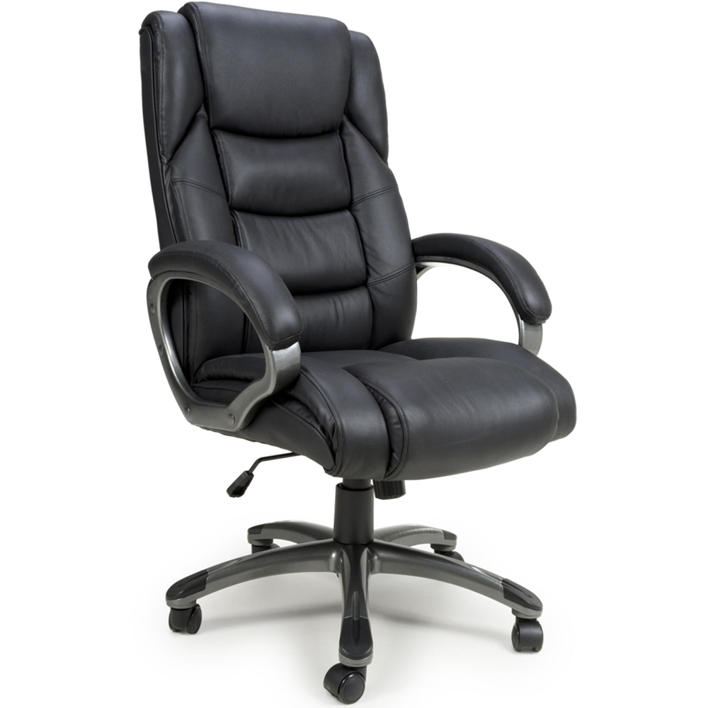 wilko Regent Black Executive Leather-Faced Office Chair Image 2