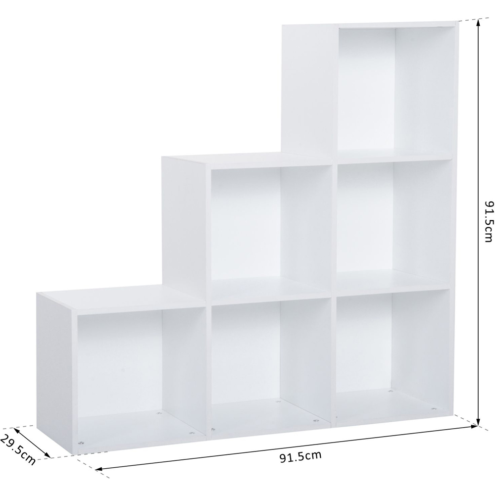 Portland 6 Cube White Bookcase Image 7