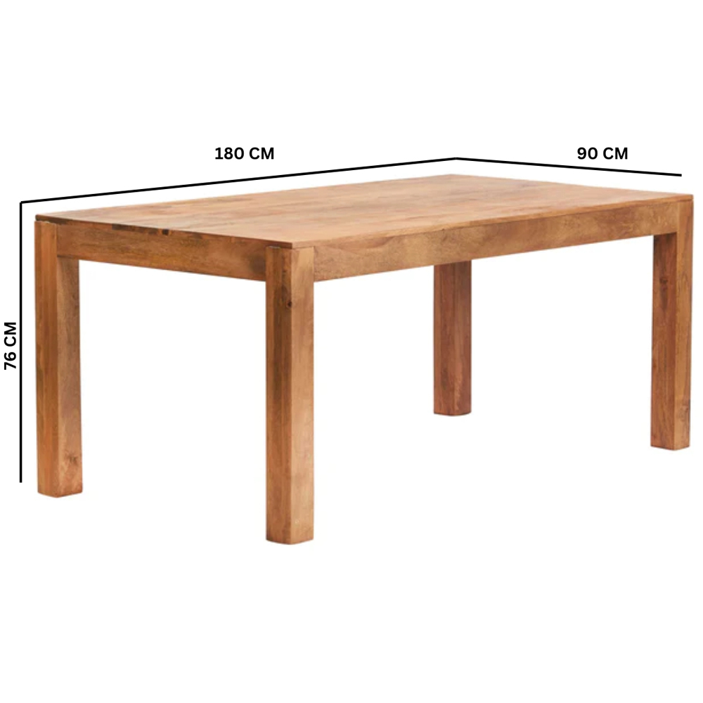 Brooklyn Napoli Toko 6 Seater Dining Bench Set Light Mango Image 5