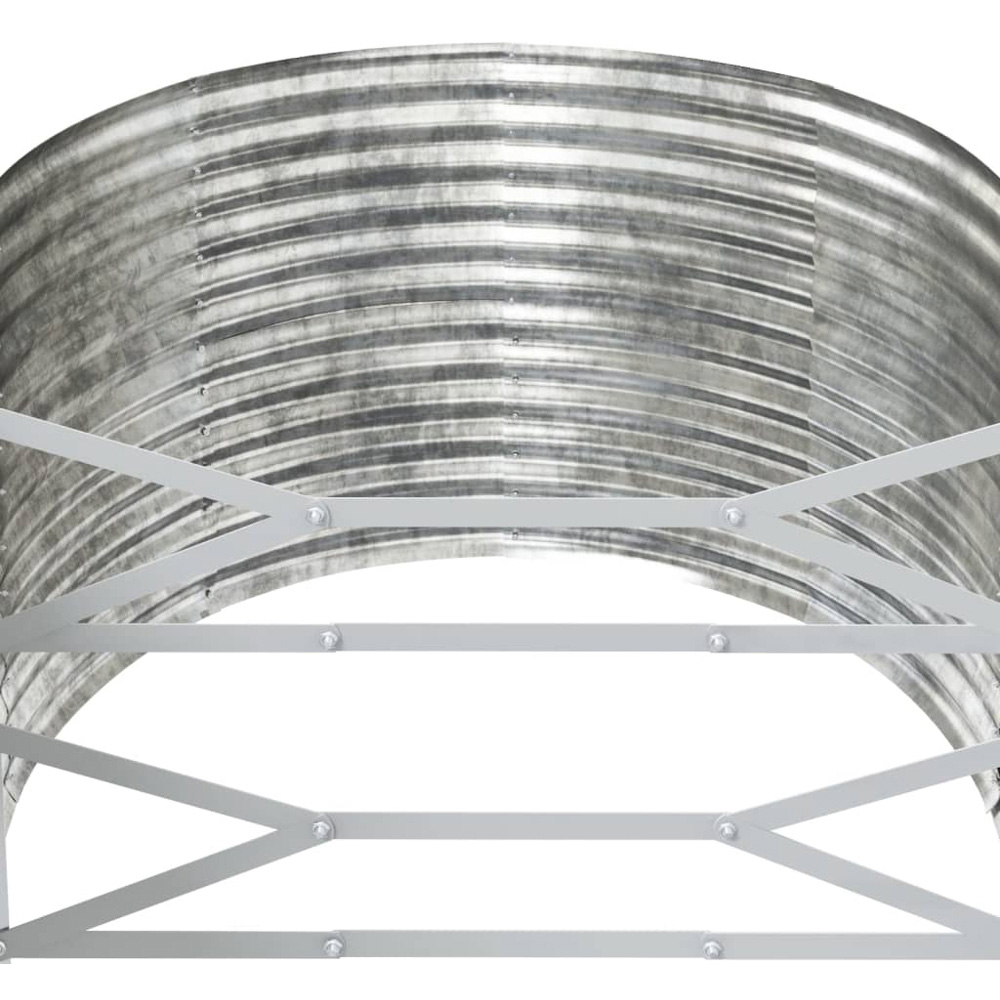 vidaXL Silver Powder-Coated Steel Raised Garden Bed 68 x 100 x 554cm Image 4