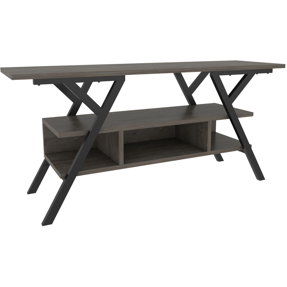 Decorotika Minerva 4 Shelf Black Wenge TV Stand for 55 inch TV Image 2