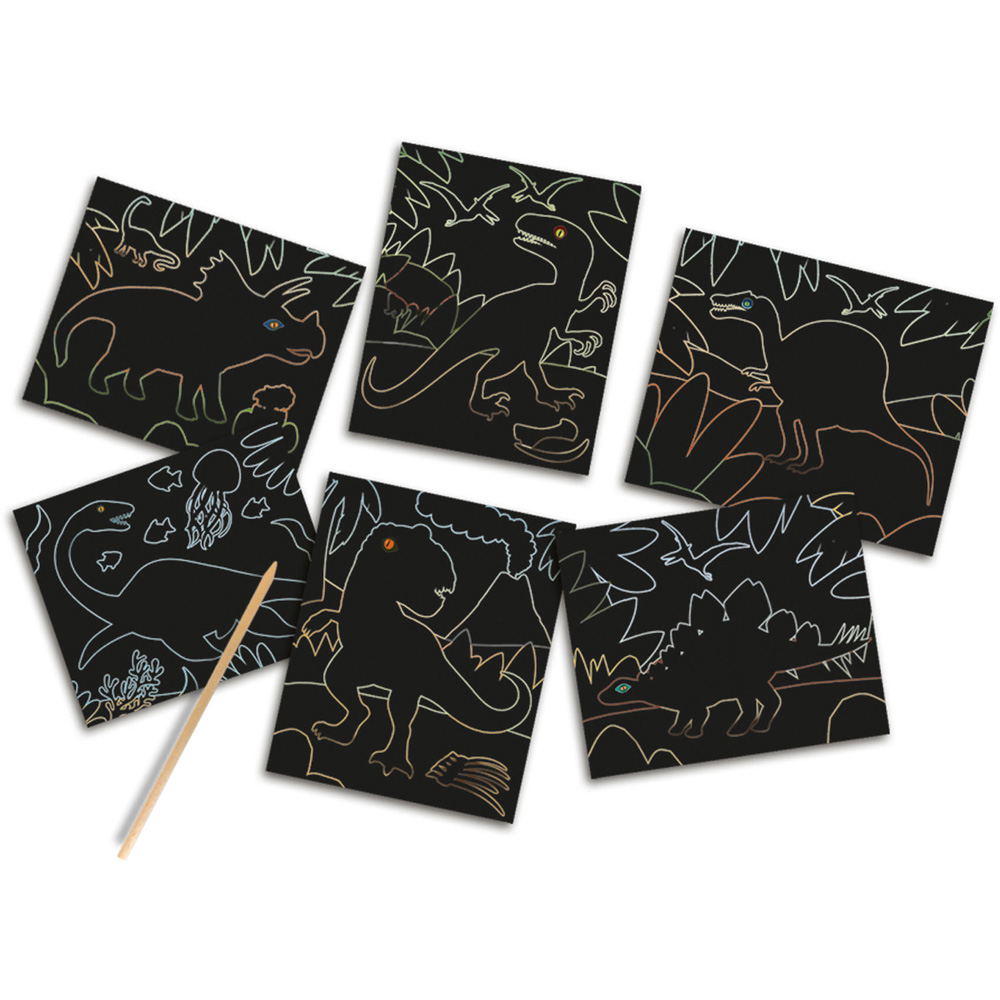 SES Creative Dinosaurs Glow in the Dark Scratch Image 2