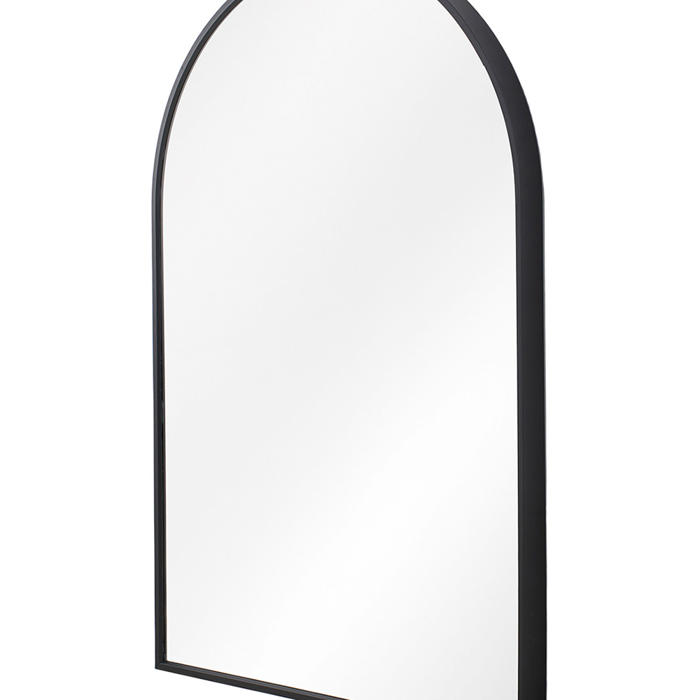 Living and Home Black Arched Aluminium Framed HD Float Glass Bathroom Mirror 40 x 60cm Image 6