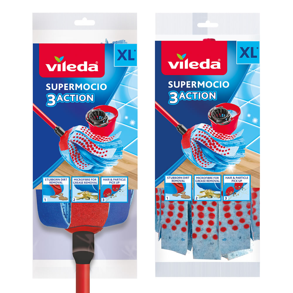 Vileda SuperMocio XL 3 Action Mop with Refill Image 1
