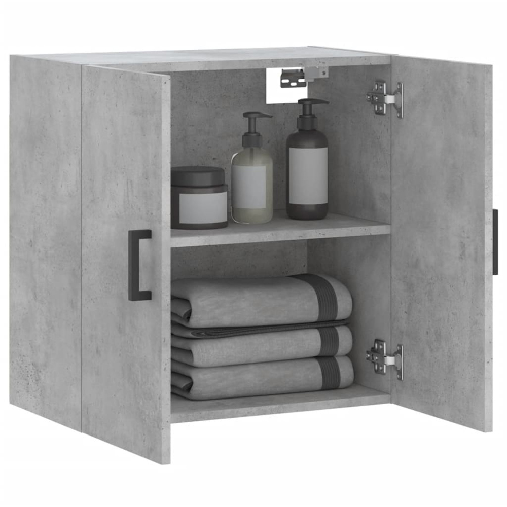vidaXL 2 Door Concrete Grey Wall Cabinet Image 4