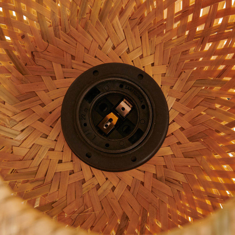 Wilko Bamboo Woven Table Lamp Image 4