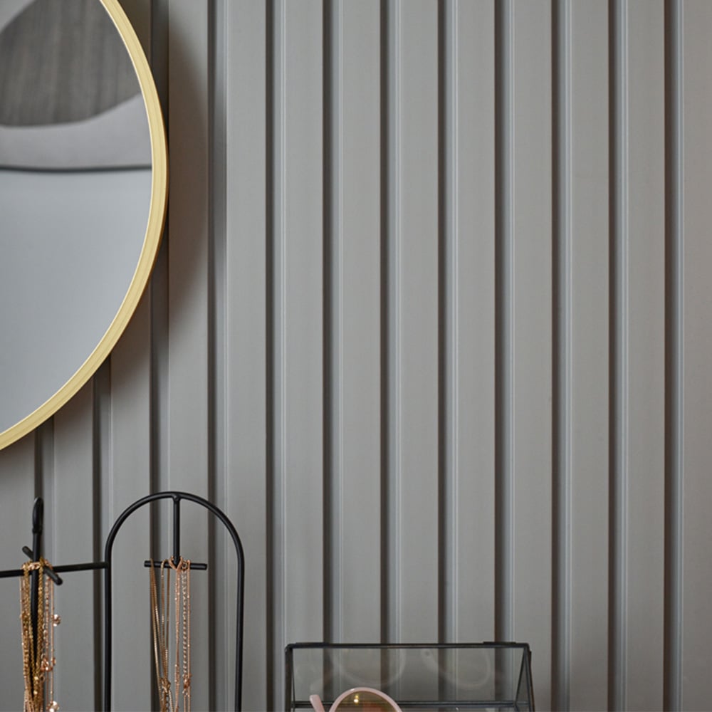 VOX Linerio M-Line Grey Slat Wall Panel 8 Pack Image 1