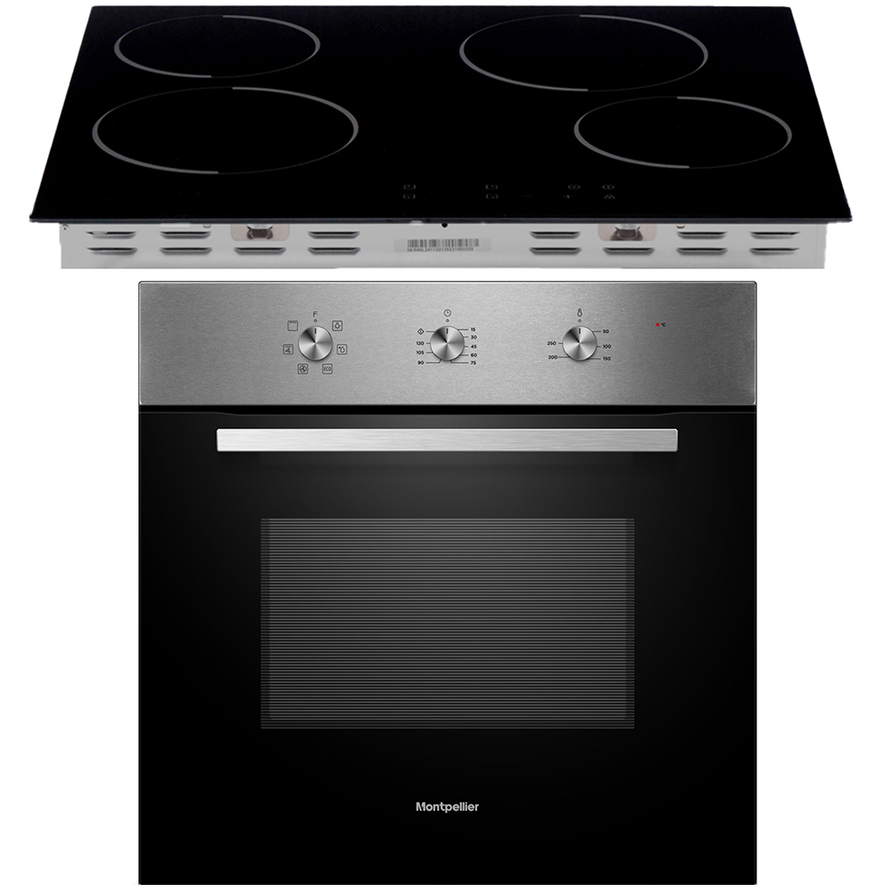 Montpellier MCERPACK 65L Electric Oven and 60cm Ceramic Hob Set Wilko