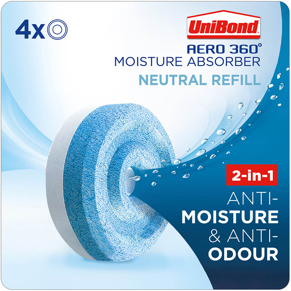 UniBond Aero 360 Moisture Absorber Neutral Refill 450g 4 Pack Image 3