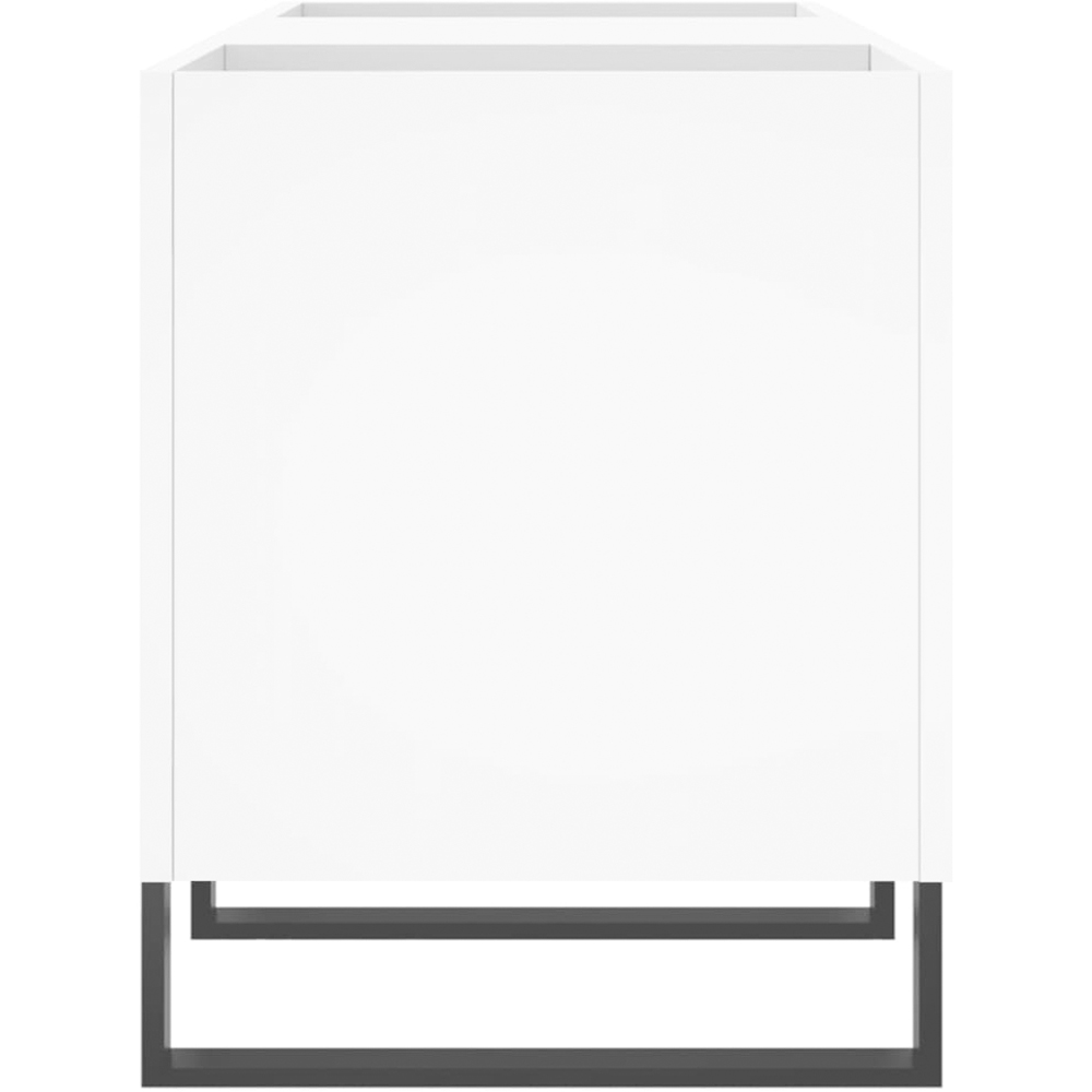 vidaXL 2 Shelf White Record Cabinet Image 5