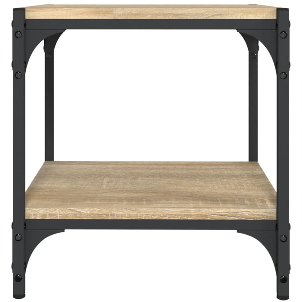 vidaXL Single Shelf Sonoma Oak Industrial Style TV Cabinet Image 5