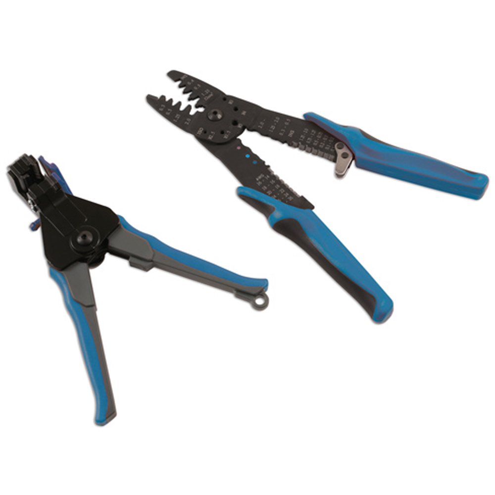 Laser 2 Piece Wire Cutter Crimper and Stripper Set Image 1
