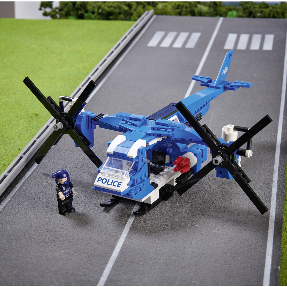 Wilko Blox Police Air Patrol Plane Large Set Image 6
