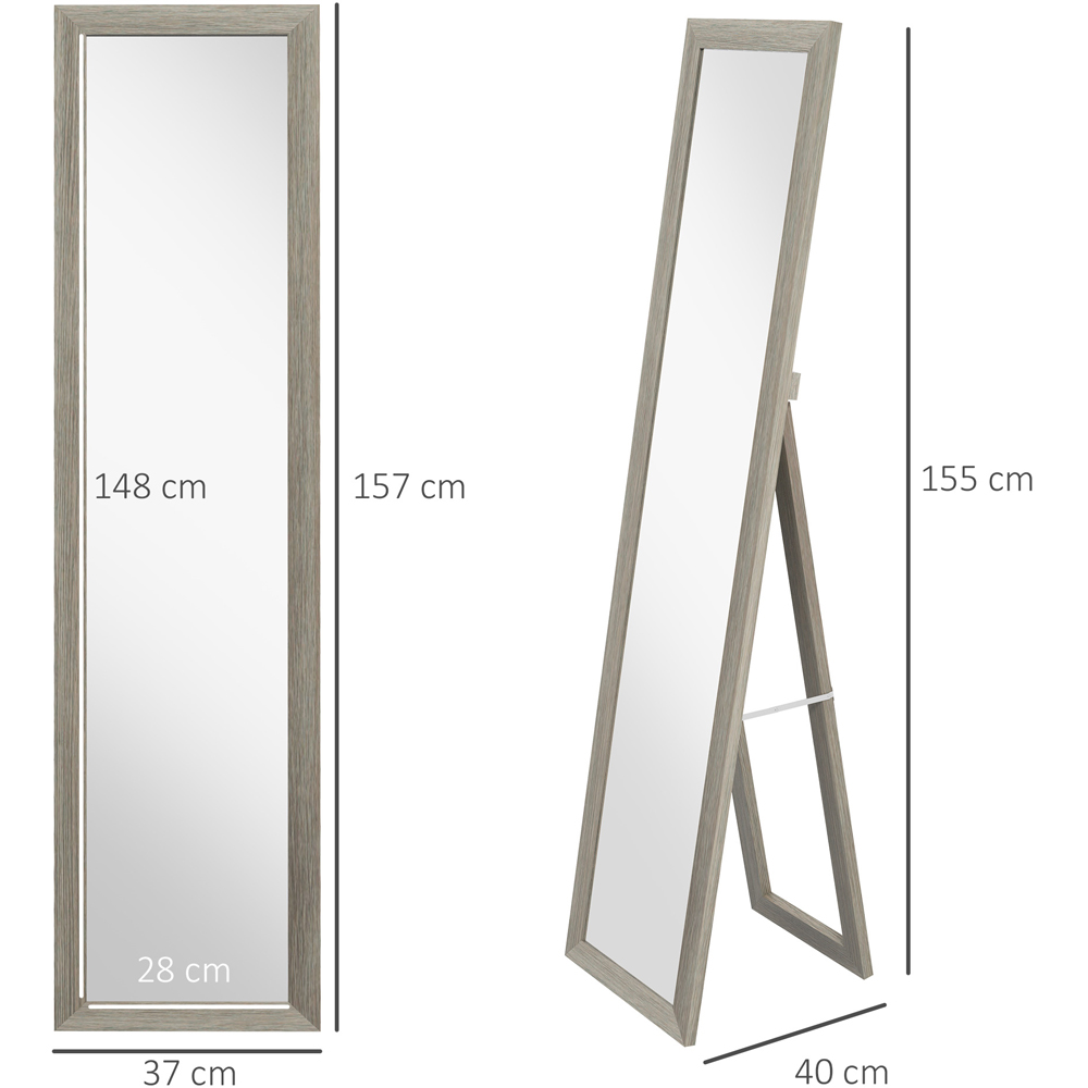 Portland Grey Full Length Freestanding Wall Mirror Image 9