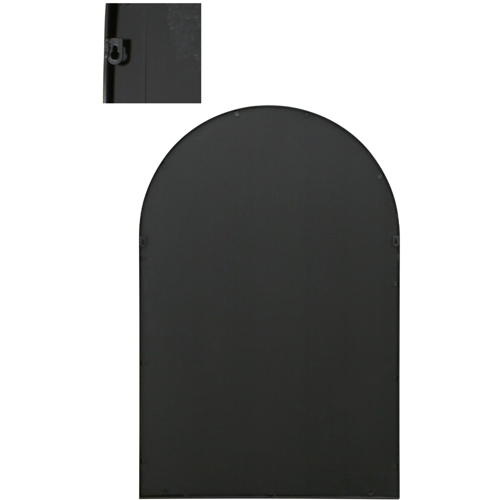 MirrorOutlet The Arcus Black Framed Arched Garden Wall Mirror 120 x 80cm Image 4