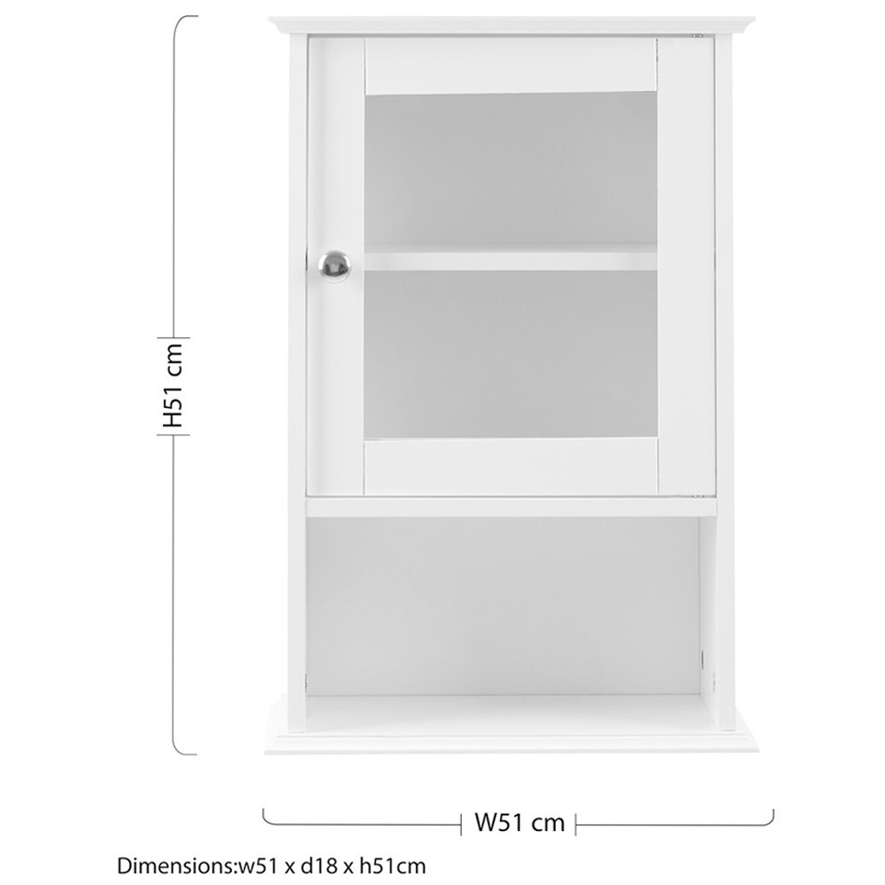 Premier Housewares Portland Mirror Bathroom Cabinet Image 8