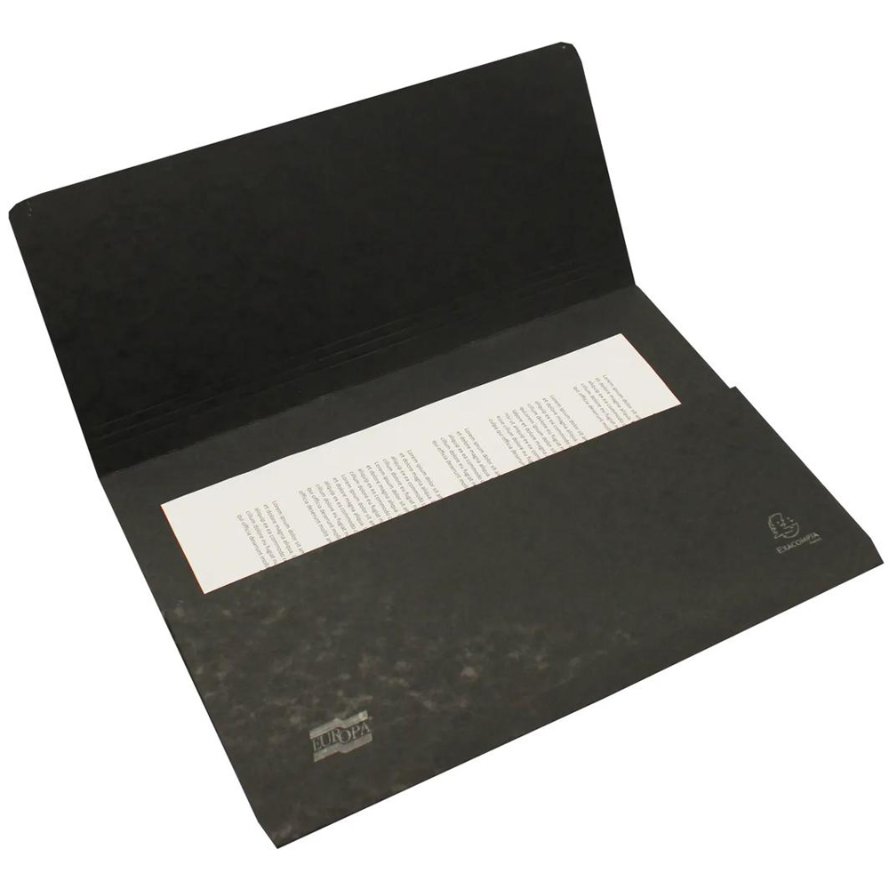 Exacompta Europa 265gsm Black Document Wallet 25 Pack Image 7