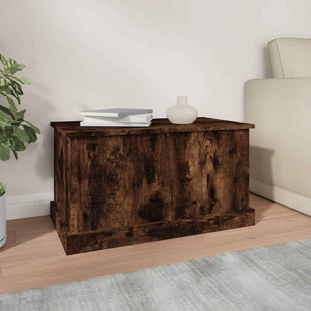 vidaXL Smoked Oak Storage Box Image 3