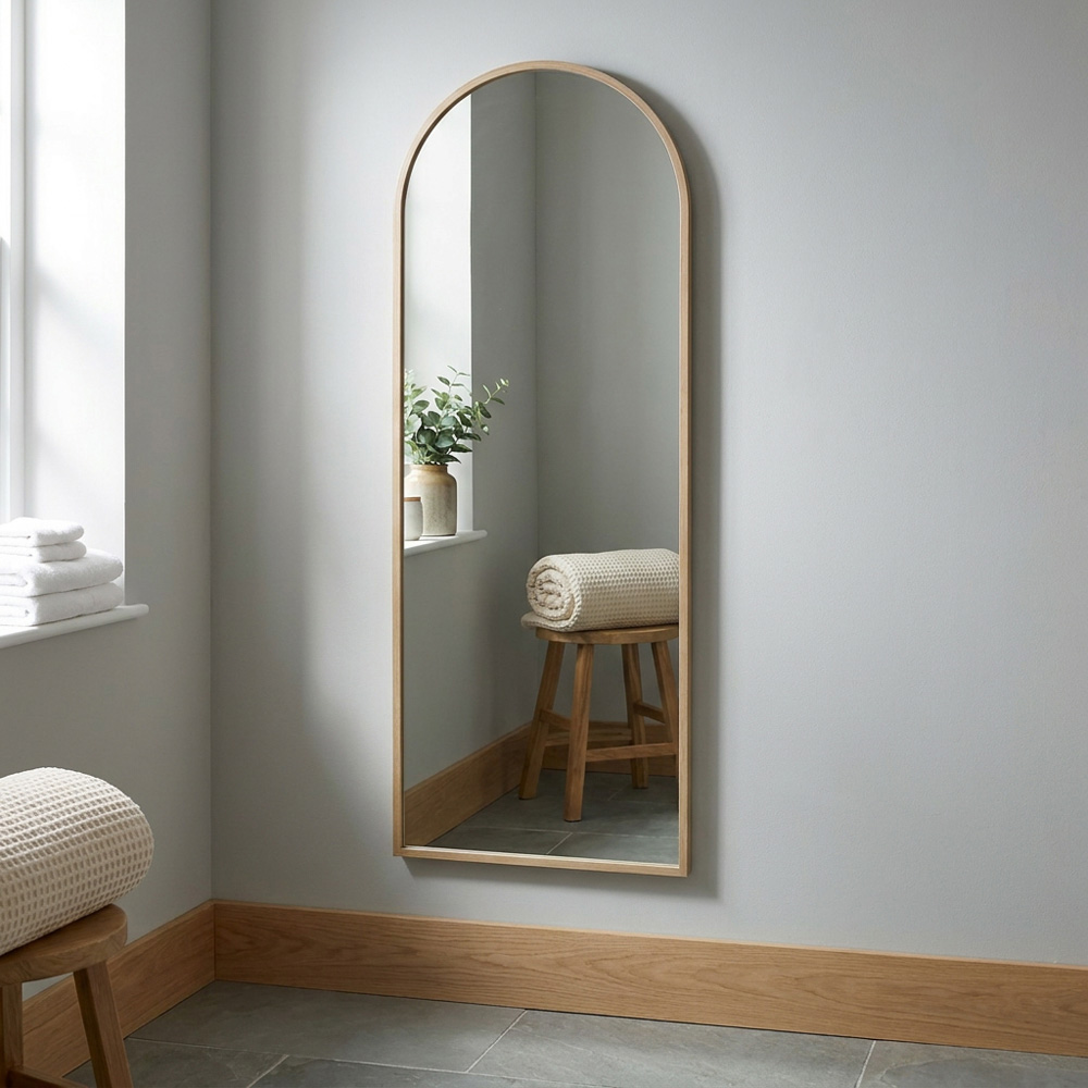 Oak Effect Arch Dress Mirror Image 8