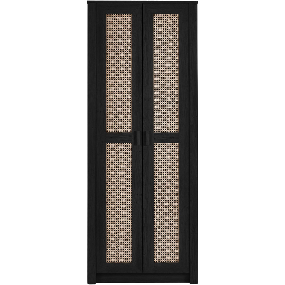 Julian Bowen Sydney 2 Door Black Ash Wardrobe Image 2