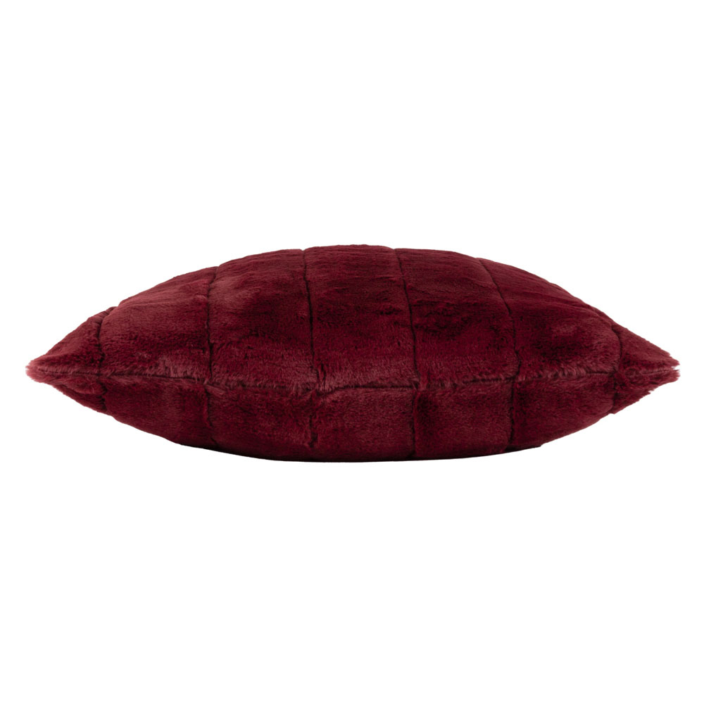 Paoletti Empress Ruby Faux Fur Cushion Large Image 5