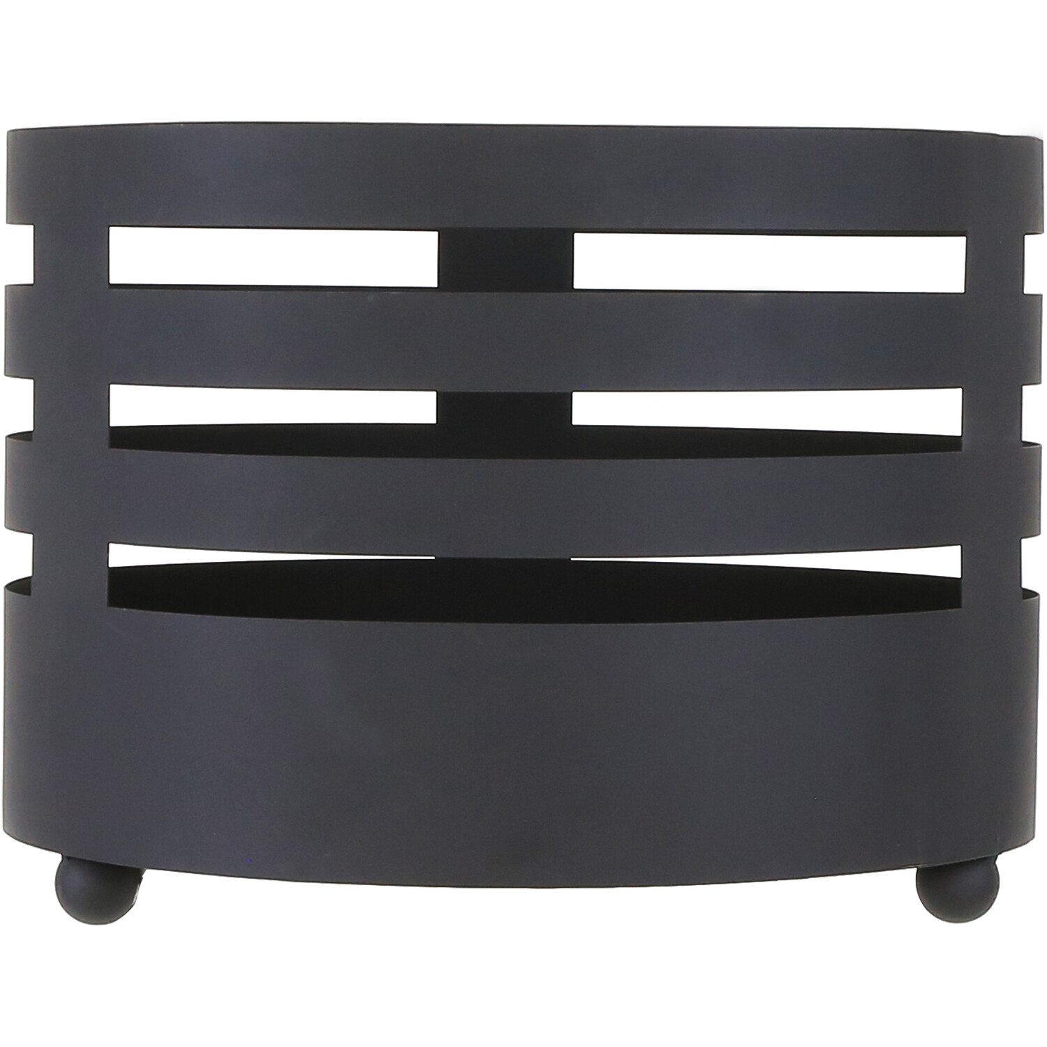Modern Round Fire Pit Black Image 1