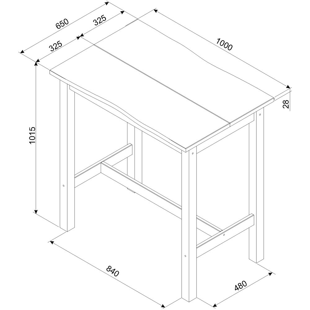 Core Products Corona 2 Seater High Breakfast Table Set Black Image 4