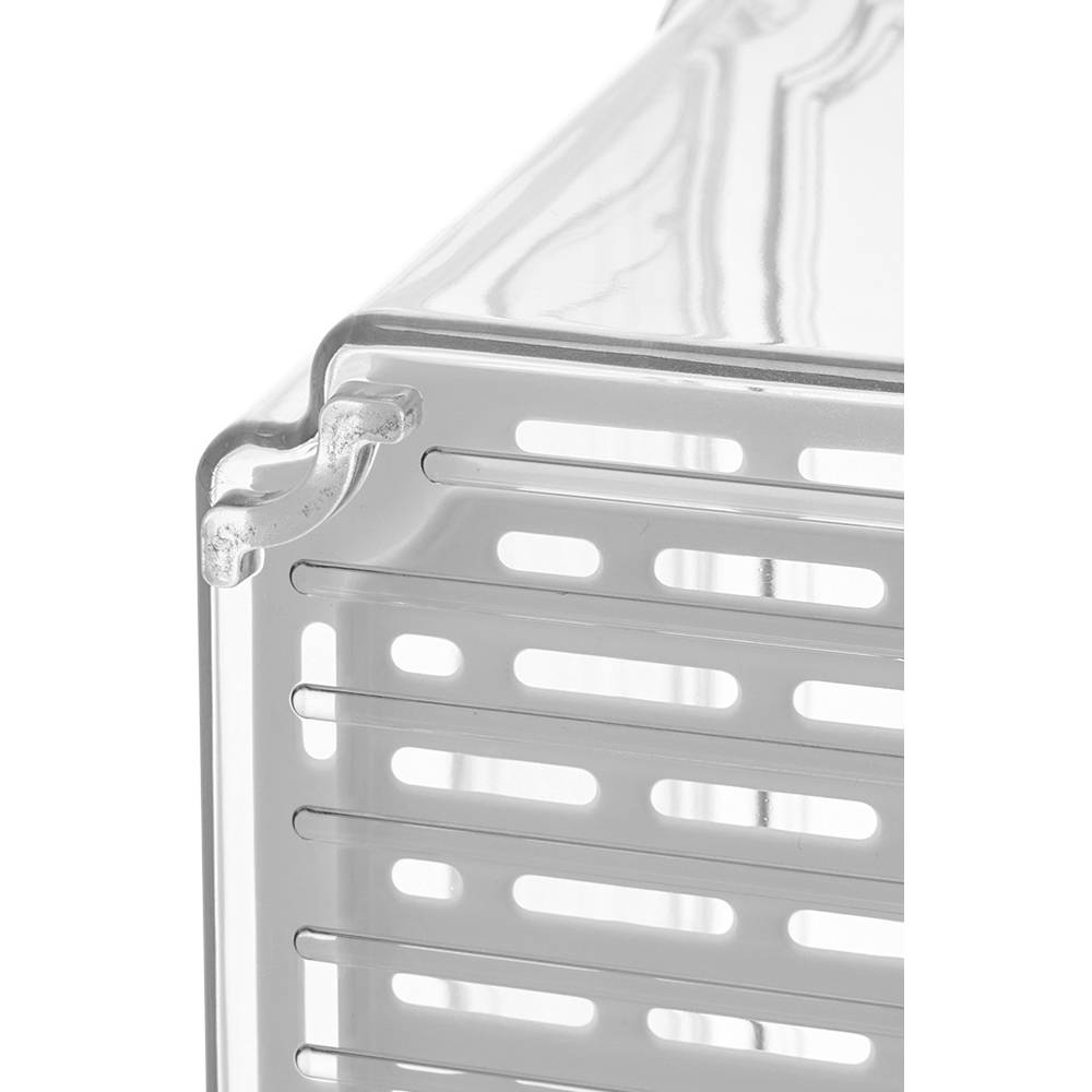 Living and Home Clear Stackable Fridge Organiser Storage Box Set with Draining Board 7 Pack Image 5
